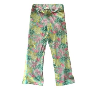 Vintage Lilly Pulitzer Floral Turtle Girls Pants 6x
